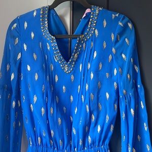 Blue lilly romper in basically brand new condition.
